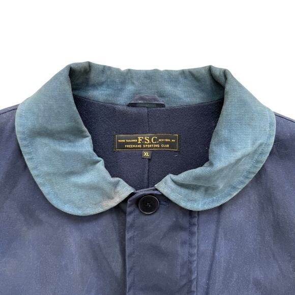 Freemans Sporting Club NYC N1 Deck Jacket Hand-Tailored Waxed Canvas Navy XL - Picture 7 of 7
